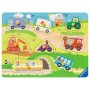Primul meu puzzle din lemn cu vehicule 8 piese